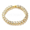 Rack Plating Brass Micro Pave Cubic Zirconia Chain Bracelets BJEW-P336-13G-1