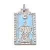 Brass Micro Pave Cubic Zirconia Pendants with Enamel KK-H458-01P-11-1