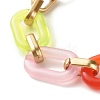 Two Tone Acrylic Cable Chain Bracelet for Teen Girl Women BJEW-JB07181-6