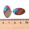 Transparent Resin and Walnut Wood Pendants RESI-T057-03K-3