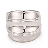 Non-Tarnish 304 Stainless Steel Textured Chunky Ring for Men Women RJEW-B040-16P-2