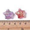 UV Plating Transparent Acrylic Beads OACR-G051-01-3
