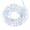 Dyed Natural White Jade Beads Strands G-T139-6mm-60-24-2