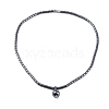 Non-Magnetic Synthetic Hematite Ball Pendant Necklaces for Men NJEW-E107-02-2