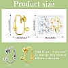 12Pcs 2 Colors Iron Clip-on Earring Findings IFIN-YW0003-68-2