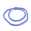 Electroplate Opaque Solid Color Glass Beads Strands GLAA-E036-10B-3
