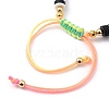 Adjustable Nylon Cord Braided Bead Bracelets BJEW-JB05490-02-3