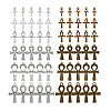 60Pcs 12 Styles Tibetan Style Zinc Alloy Pendants FIND-PH0024-83-6