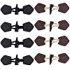 8Pcs 2 Colors Resin Buttons BUTT-CL0001-11-1
