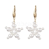 Star Shell Pearl Dangle Earrings EJEW-TA00493-1