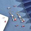 12Pcs 2 Colors Real 18K Gold Plated Brass Charms ZIRC-FH0001-16-3