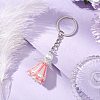 Glass Seed Bead with Acrylic Angel Keychain KEYC-MZ00026-03-2