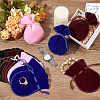  40pcs 4 colors Gourd Velvet Bags TP-NB0001-65-5