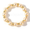 Plastic Imitation Pearl Bead Ring EP4993-2-1