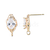 Brass Stud Earring Findings KK-N232-434LG-3