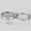 4Pcs Aluminium Boxs with PET Clear Window CON-LP0001-58-3