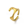 Irregular 304 Stainless Steel Open Cuff Rings for Women RJEW-M019-46G-2