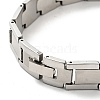 201 Stainless Steel Rectangle Watch Band Bracelet BJEW-H550-02P-3