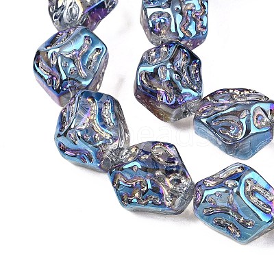 Electroplate Glass Beads Strands EGLA-N012-08U-1