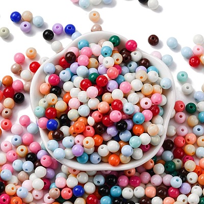 Opaque Acrylic Beads SACR-Q004-01H-1