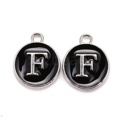 Platinum Plated Alloy Charms ENAM-S118-02F-P-1