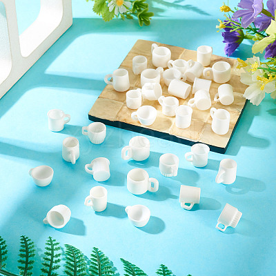 35Pcs 7 Styles Resin Cup Miniature Ornaments DOLL-TA0001-02-1