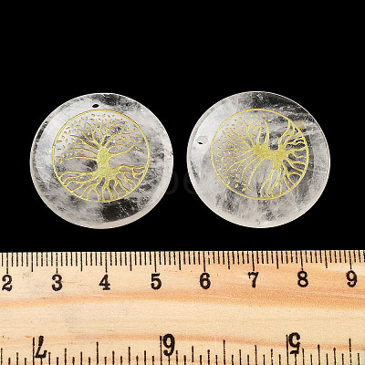 Natural Quartz Crystal Carved Pendants G-H007-06C-1