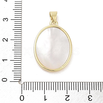 Rack Plating Brass Pave Shell Pendants KK-Z064-28G-06-1