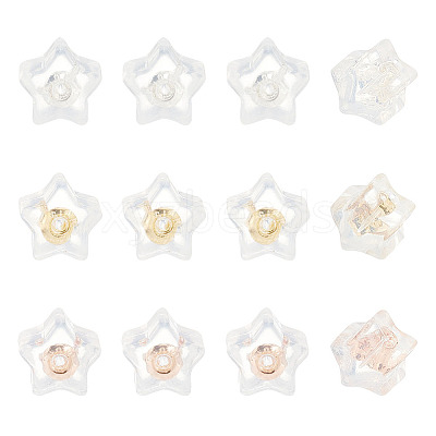 36Pcs 3 Colors Silicone Ear Nuts SIL-AR0001-08-1