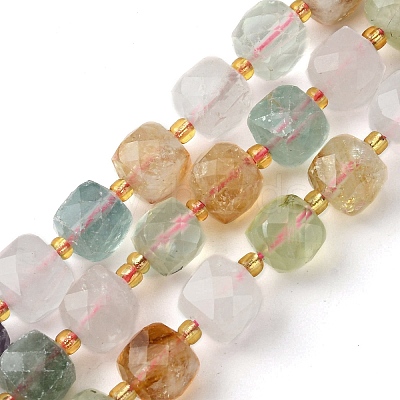 Natural Multi Color Quartz Beads Strands G-Q010-A26-01-1