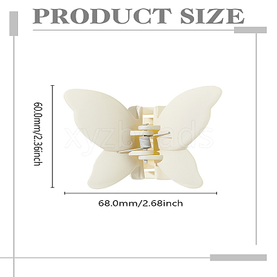 1Pc Frosted Butterfly Hair Claw Clip OHAR-LP0002-29E-1