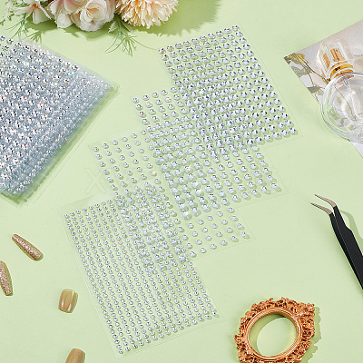 16 Sheets 4 Styles ABS Imitation Pearl Stickers Paper Sheets for Craft DIY-CP0013-56-1