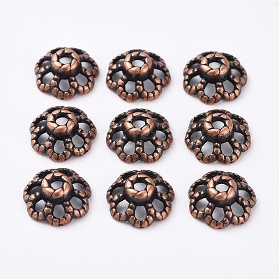 Tibetan Style Fancy Bead Caps X-RLF0761Y-NF-1