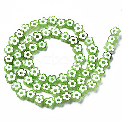 Handmade Millefiori Glass Bead Strands LS-LAMP-J035-6mm-24-1
