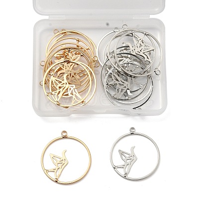 20Pcs 2 Colors Alloy Hollow Pendants FIND-UN0001-13-1