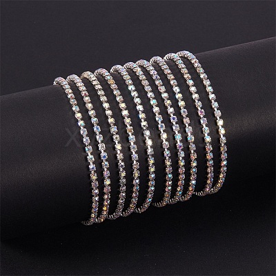 Brass Rhinestone Strass Chains CHC-T001-SS10-02S-1