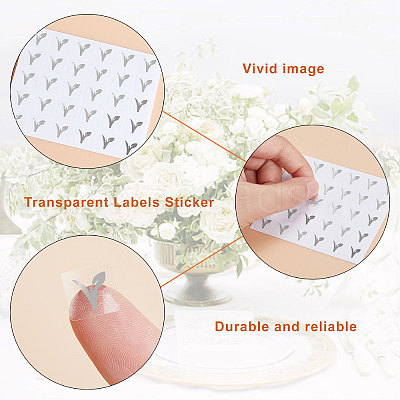80 Sheets 4 Patterns PVC Waterproof Self-Adhesive Sticker Sets STIC-OC0001-10E-1