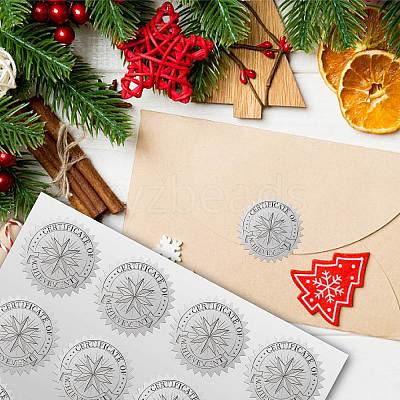 34 Sheets Silver Foil Embossed PET Picture Sticker DIY-WH0528-001-1