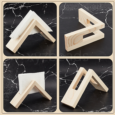 Triangle Wooden Napkin Holder DJEW-WH0038-96-1