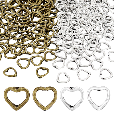 200Pcs 2 Colors Alloy Bead Frames FIND-GA0003-70-1