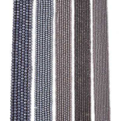 Opaque Solid Color Imitation Jade Glass Beads Strands EGLA-A044-P1mm-D10-1