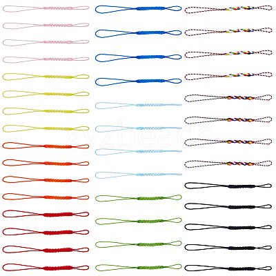 40Pcs 10 Colors Rayon Mobile Straps AJEW-GF0013-05-1