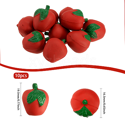10Pcs Plastic Apple Toy KY-CA0001-55-1