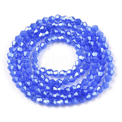 Imitation Jade Electroplate Glass Beads Strands EGLA-A039-J2mm-A04-1