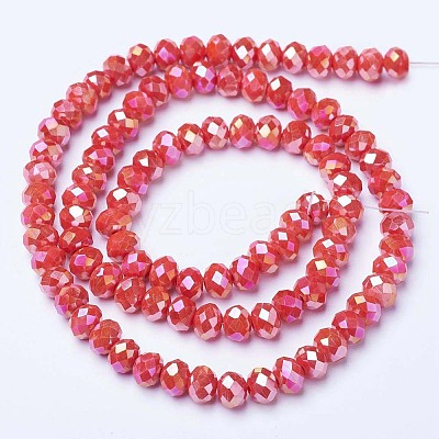 Electroplate Glass Beads Strands EGLA-A044-P3mm-B22-1