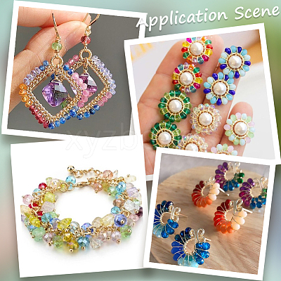 1000Pcs Faceted Rondelle Transparent Glass Beads GLAA-SP0001-28-1