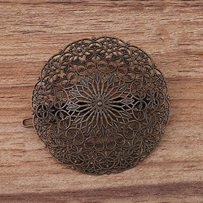 Iron Flower Hair Pin OHAR-PW0003-173AB-1