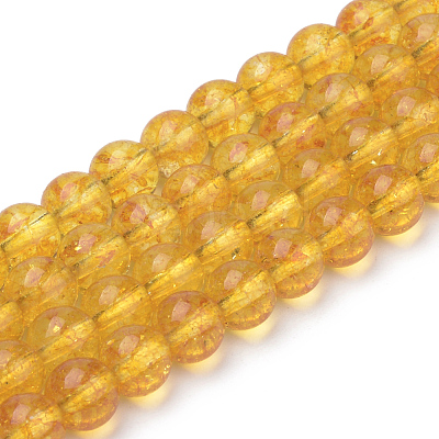 Synthetic Citrine Beads Strands X-G-S150-14-6mm-1