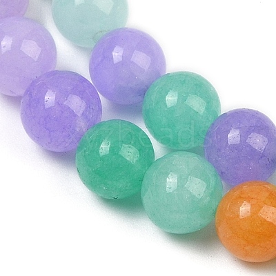 Natural Dyed White Jade Beads Strands G-NH0045-01A-1