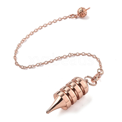 Brass Dowsing Pendulum Big Pointed Cone Pendants KK-H491-02RG-1
